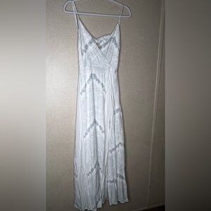 Giani Bernini Elegant White and Gray Maxi Dress
